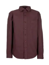 Темно-бордовая сорочка TSAREVICH с длинным рукавом