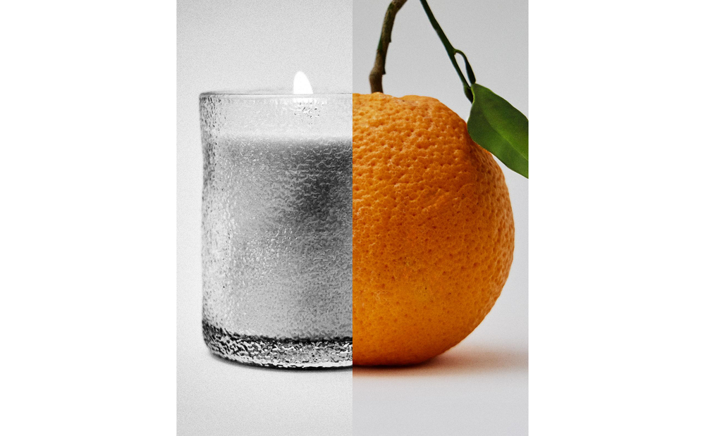 Zara Home Свеча ароматическая Incense & Orange 155 г, растительный воск, аромат восточный древесный, Коричневый