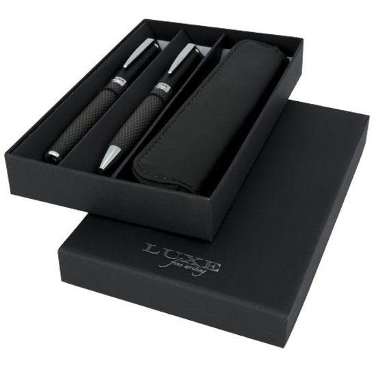Подарочный набор ручкек Carbon duo с чехлом