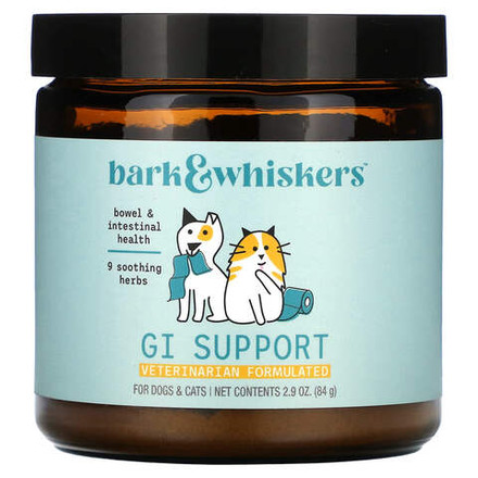 Dr. Mercola, Bark & Whiskers™, поддержка желудочно-кишечного тракта, для кошек и собак, 84 г (2,9 унции)