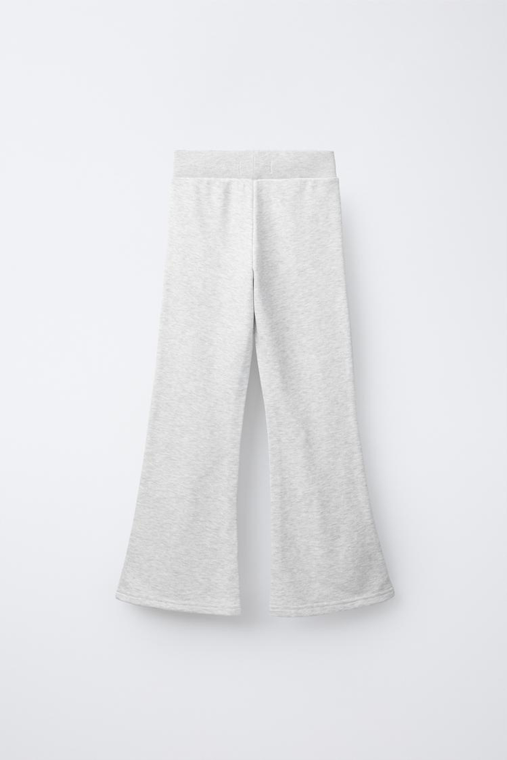 ZARA КОМПЛЕКТ ИЗ ТОЛСТОВКИ С НАДПИСЬЮ И ЛЕГИНСОВ FLARE, ЗЕЛЕНОВАТО-СИНИЙ