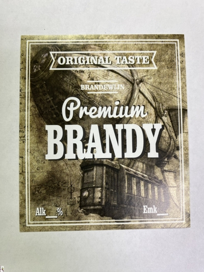 Этикетка Бренди 85х100