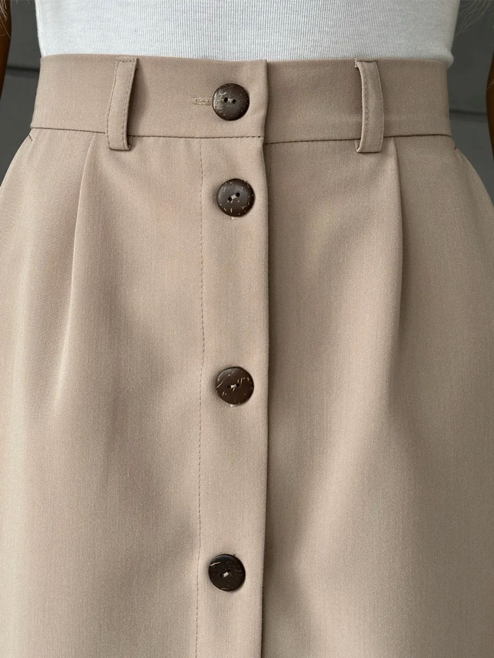 Юбка длинная на пуговицах