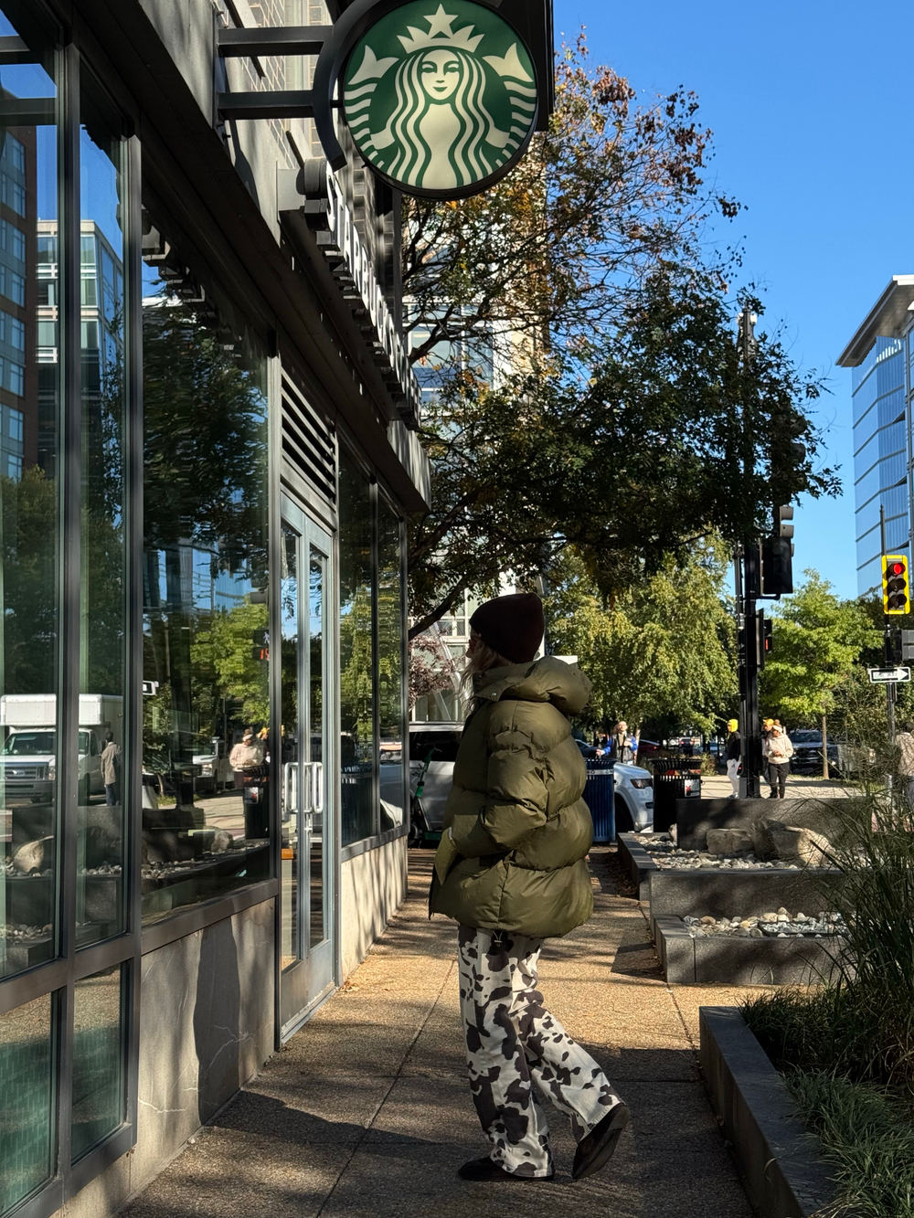 Пуховик Энни хаки