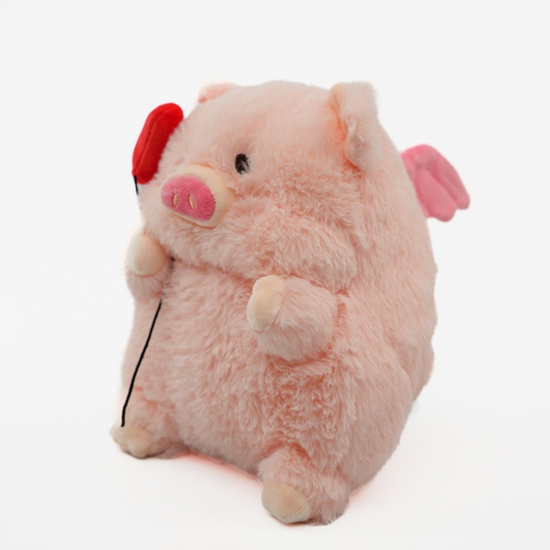 Мягкая игрушка Свинка с сердцем, 20см