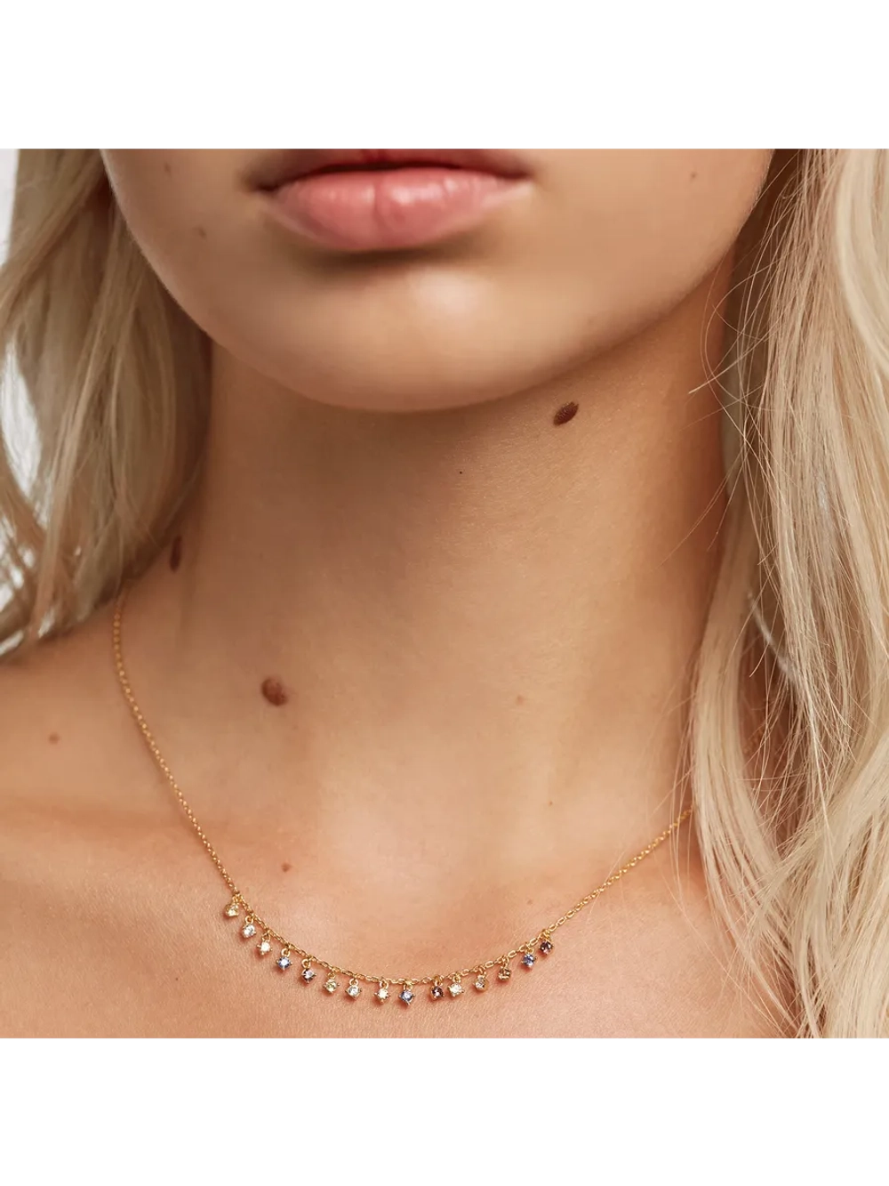 Колье Willow серебро 925 пробы покрытое золотом