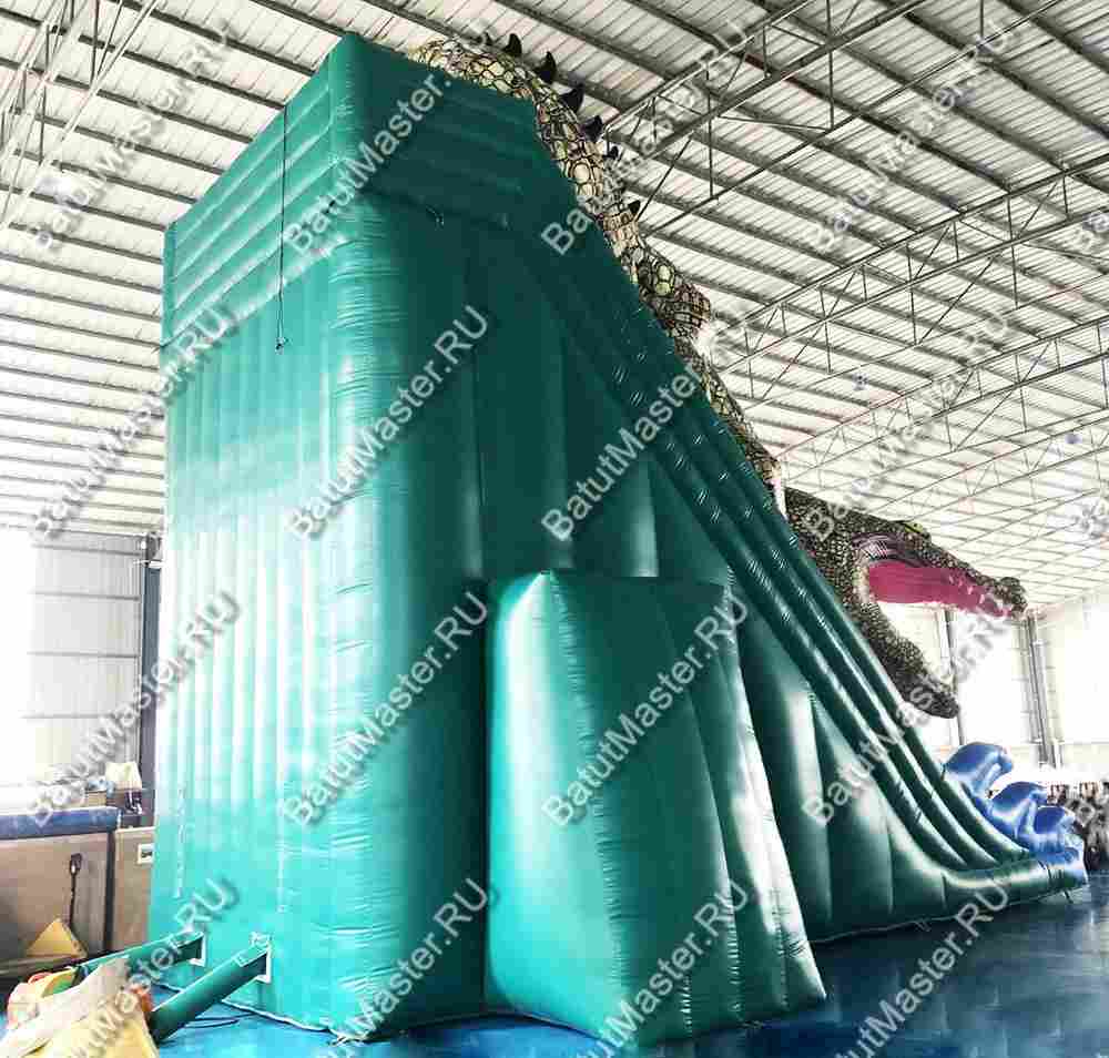 Надувная горка "Крокодил" 10*8*10 м