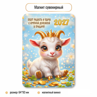 Магнит сувенирный 2027 символ года