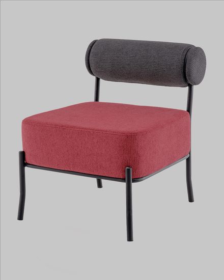 Кресло Ponpoun тёмно-серый бордо