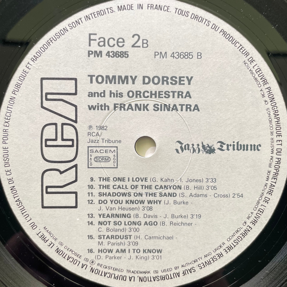 Tommy Dorsey And His Orchestra With Frank Sinatra 2LP (Франция 1982г.)