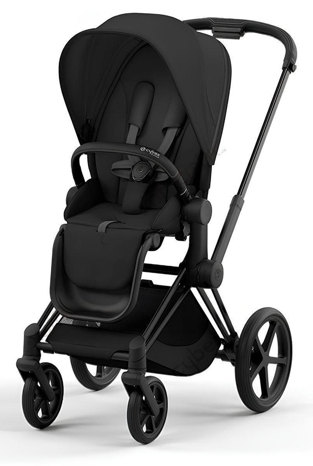 Коляска Cybex Priam IV Matt Black complete Cloud G Almond Beige Plus Base G 4 в 1 Sepia Black