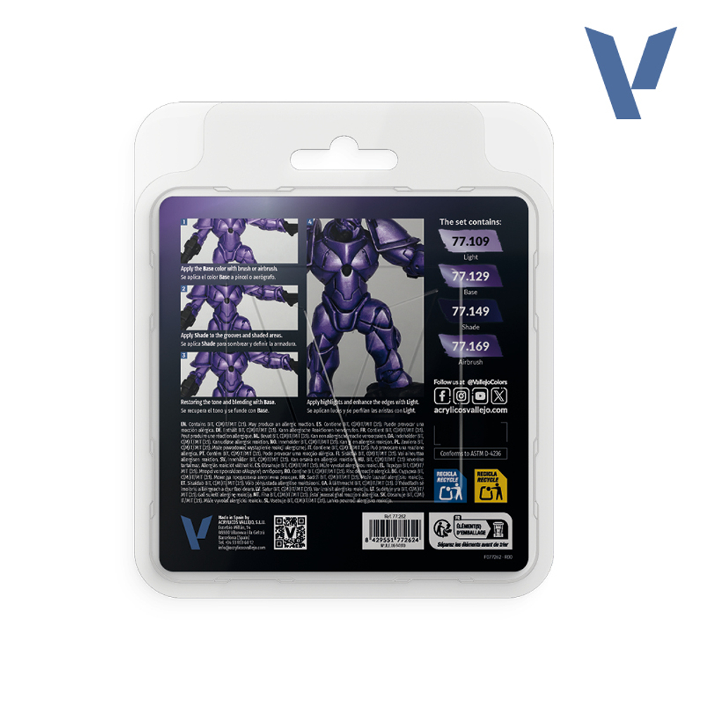 Vallejo True Metallic Metal - набор Celestial Violet