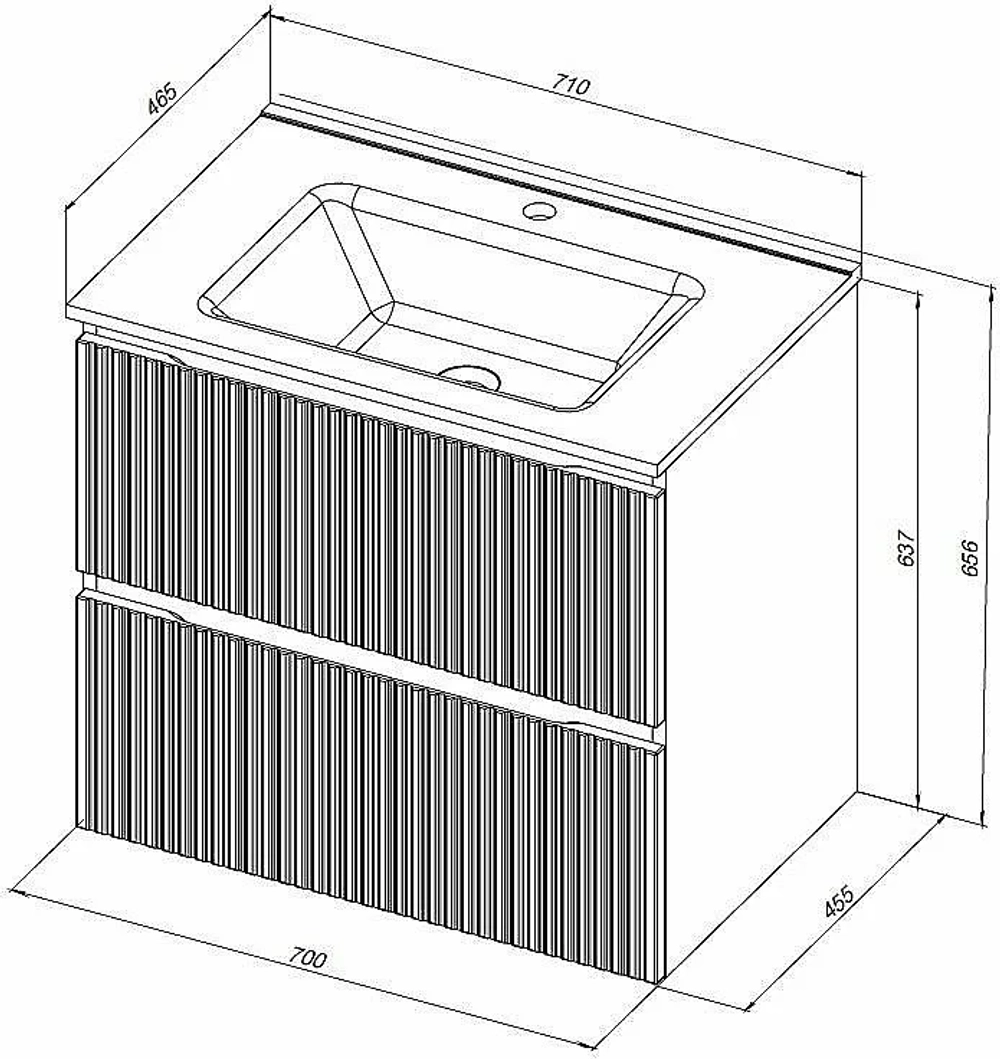 Тумба с раковиной Aquanet Джейн (Flat) 335433/284027 70 мисти грин
