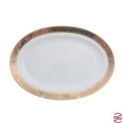 Столовый сервиз на 6 персон Thun Опал широкий кант платина золото 28 предметов