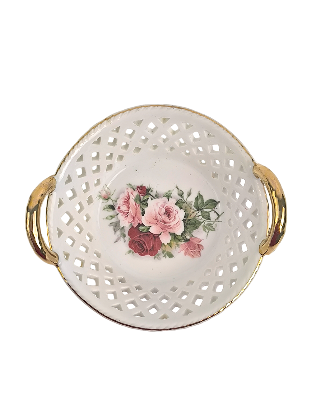 Фарфоровая чаша с ручками "Цветы" Германия