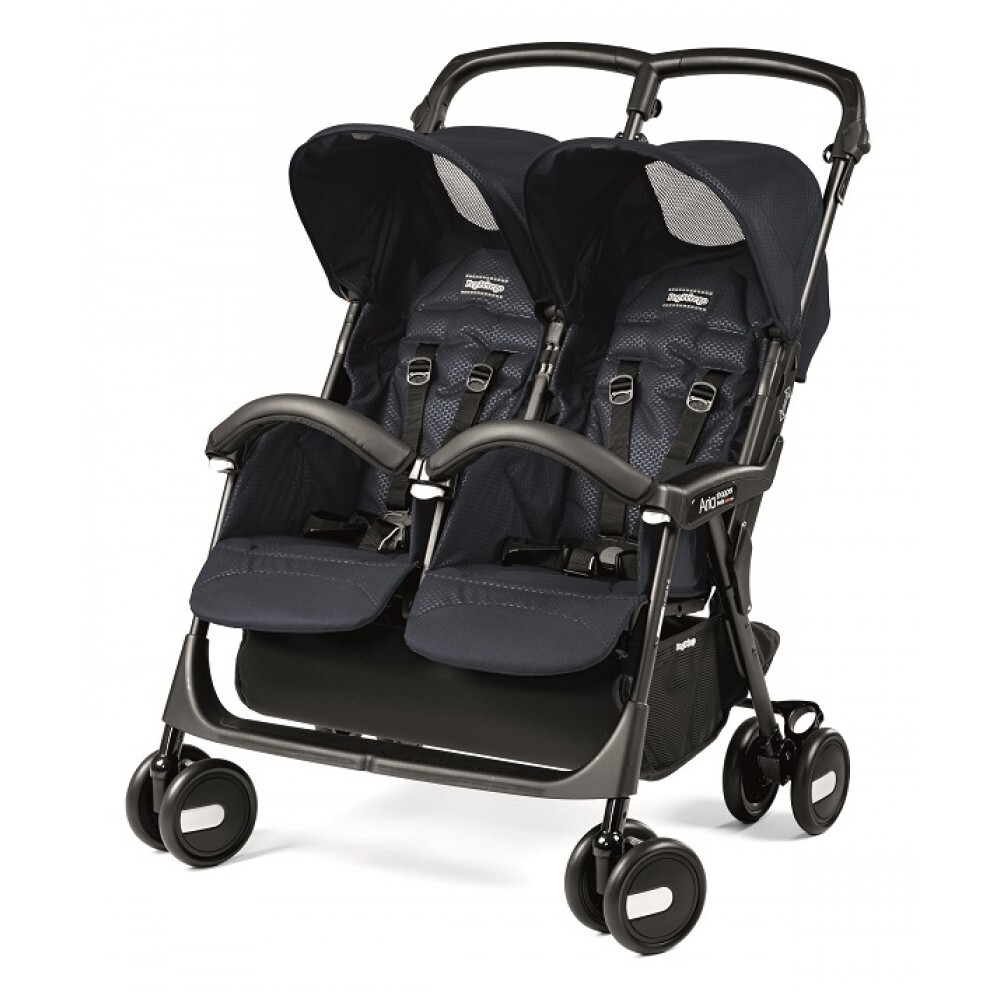 Коляска-трость для двойни Peg-Perego Pliko Mini Twin Classico (Черный)