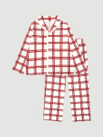 Пижама с воротником Mjölk Клетка