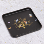 Тарелка керамическая «Райский сад» 15*15*2см, черная