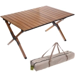Стол кемпинговый складной DC-5002, 86*58*44 см, цвет: светлое дерево, каркас алюминий, ТуристМастер