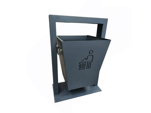 Урна кованая качающаяся серая УК-3 350*450*650