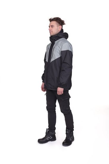 Куртка-ветровка "Стандарт" (серый/черный)