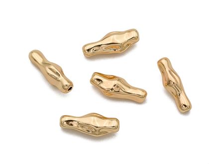 Бусина "Мятый металл" 15мм, (1 штука)