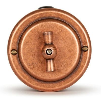 Выключатель ретро поворотный 2 кл. "Старая Медь" VINTAGE-BRASS 30201-3 / 2 группы света