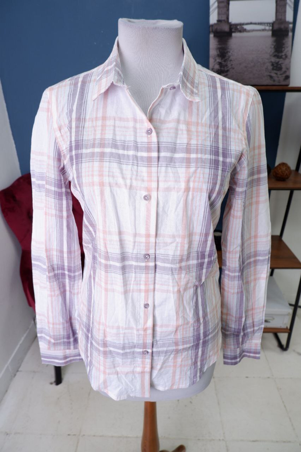 Рубашка Твоё в клетку 46 размер