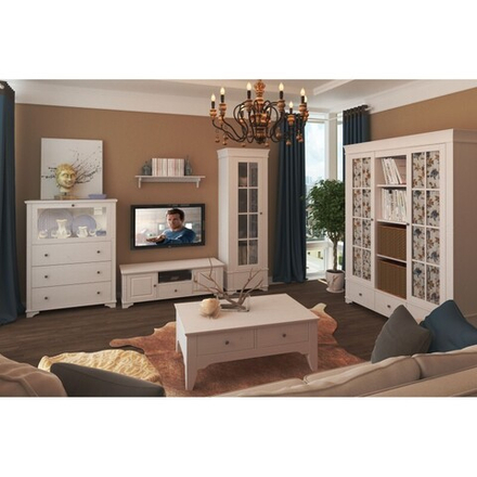 Витрина «Бейли» белый воск