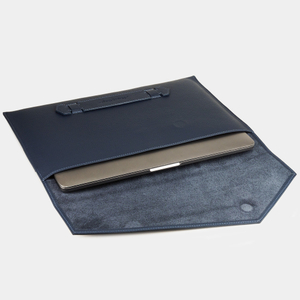 Чехол для MacBook Pro 13-14' из натуральной кожи теленка, синего цвета