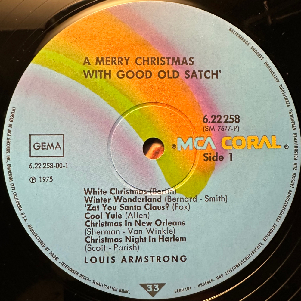 Louis Armstrong - A Merry Christmas With Good Old Satch (Германия 1975г.)