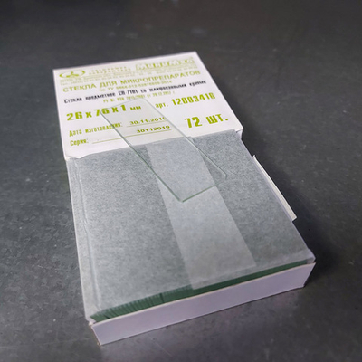 Предметные стекла (26х76х1,0мм), 72шт., №7101, шлиф.край, уп.