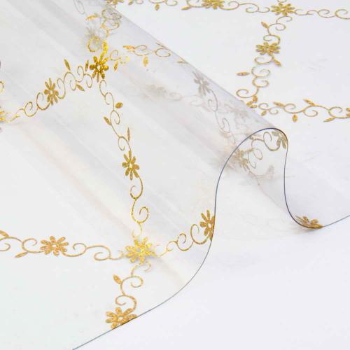 Клеенка столовая ПВХ Dekoline Silicone 0,80*20м (20м/рул) Меандр DKL00A.SC07-80-20