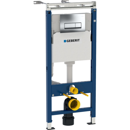 Инсталляция для подвесного унитаза Geberit Duofix 458.125.21.1 с кнопкой смыва хром