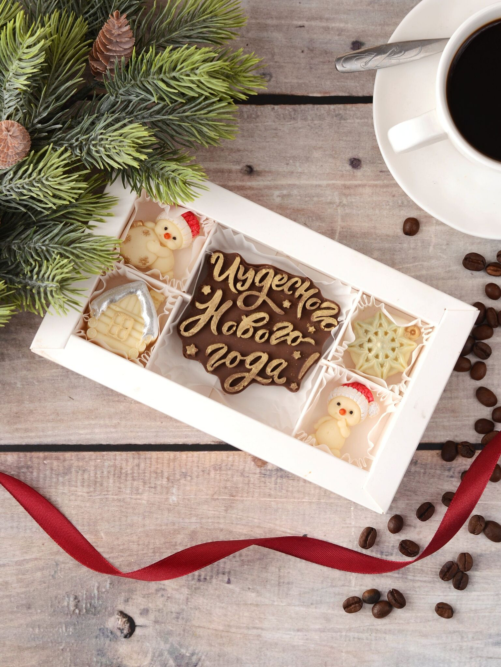 Набор шоколадный "Чудесного Нового Года" со снеговиком #2