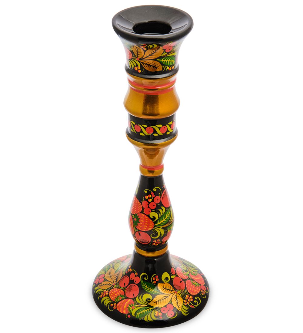 Народные промыслы ХЛ-082/1 Подсвечник 270*110 (Хохлома)