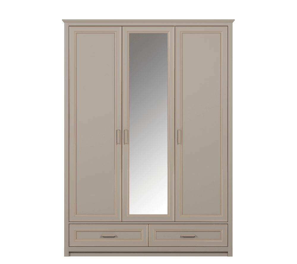Шкаф с зеркалом Classic глиняный серый SZF3D2S