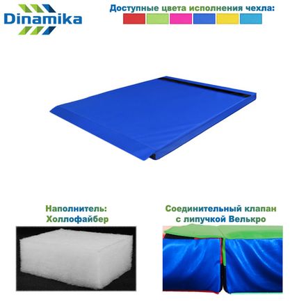 Мат гимнастический 1000х1000х50 оксфорд-велькро (холлослеп/холлофайбер)