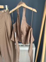 Льняной топ Zara, L