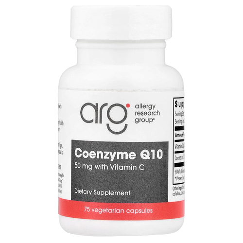 Allergy Research Group, коэнзим Q10 с витамином C, 75 вегетарианских капсул