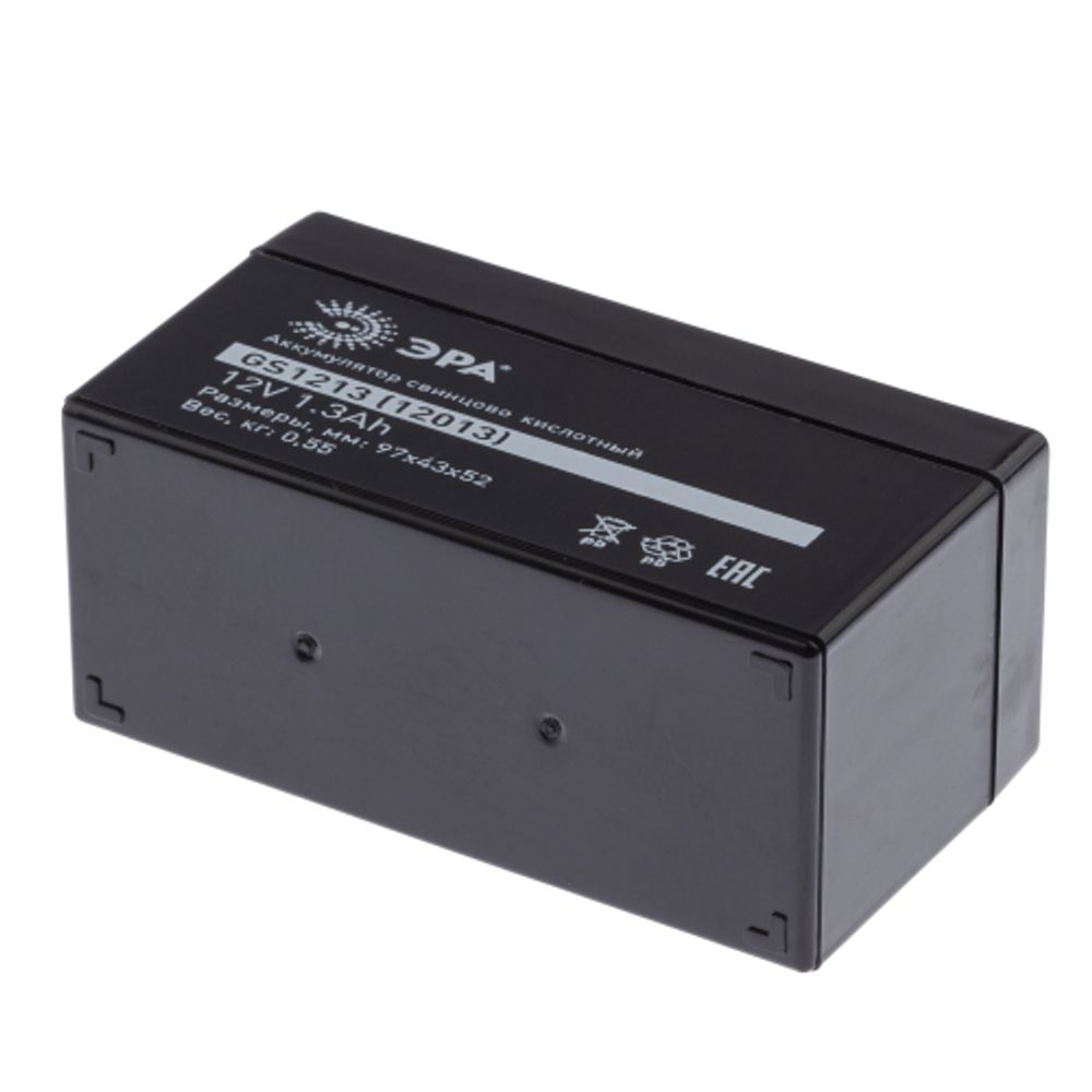 Аккумуляторы свинцово-кислотные ЭРА GS1213 12V 1,3Ah | Аккумуляторы