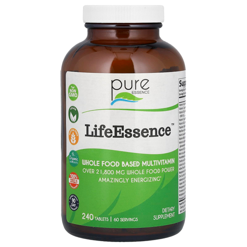 Pure Essence, LifeEssence, мультивитамины из цельных продуктов, 240 таблеток