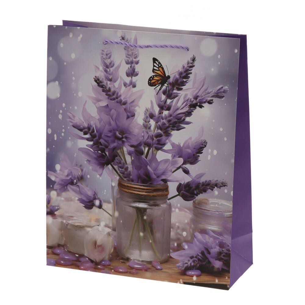 GAEM Пакет подарочный M (бумага 210г/м2, блок микс 12шт), L25,5 W10 H32 см, 4в.