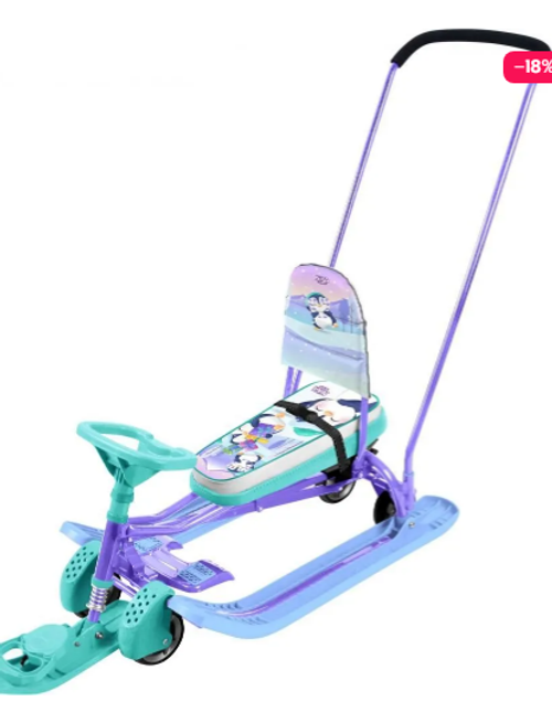 Снегокат Тимка спорт 6 с пингвинятами ТС6/П