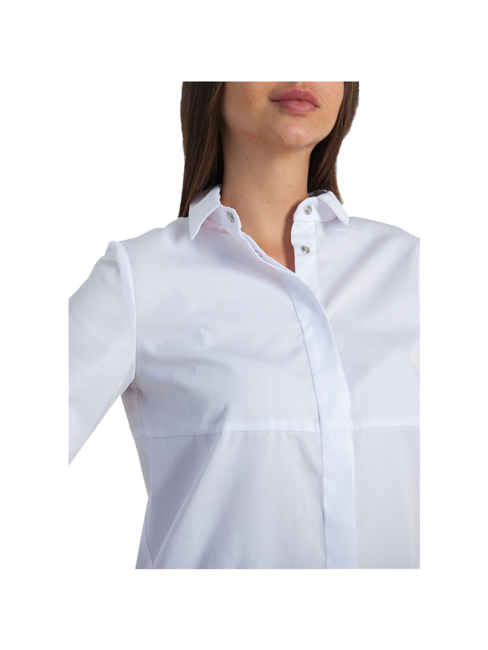 Рубашка медицинская женская White Wears WW150, на кнопках, черный, 50