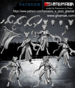 Grand Alliance Chaos Hosts of Slaanesh Daemonettes of Slaanesh Демонетки Слаанеш 1шт. миниатюра для dnd, днд, pathfinder, фентези, Настольная игра, НРИ, Варгейм, РПГ