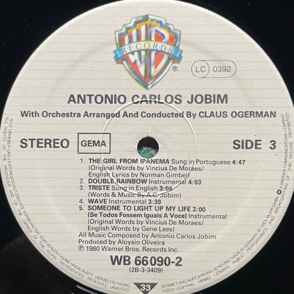 Antonio Carlos Jobim ‎– Terra Brasilis 2LP (Германия 1980г.)