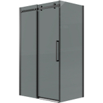 Душевая стенка Grossman Classic 80 200.K33.04.80.21.10 профиль Черный матовый стекло тонированное