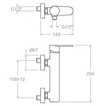 Смеситель для душа ALEXIA 360801SGR графит