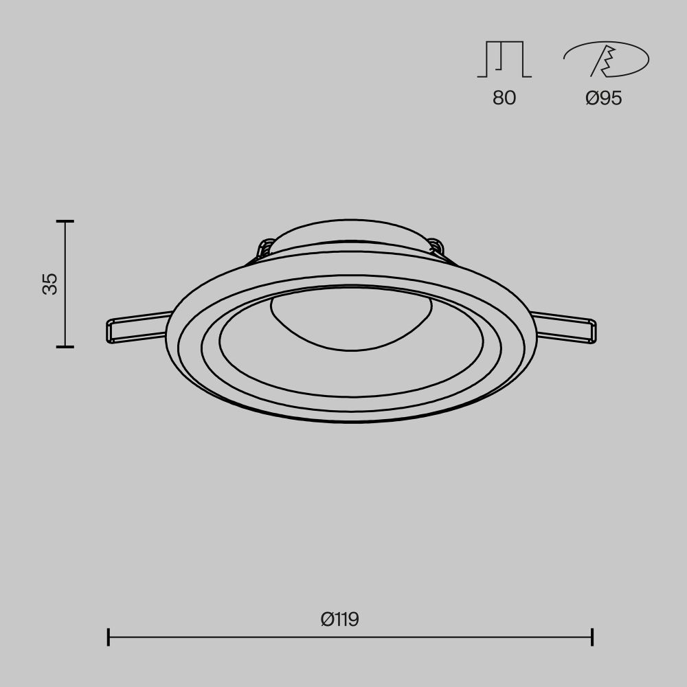 Светильник встраиваемый Maytoni Spark DL097-GU10-W